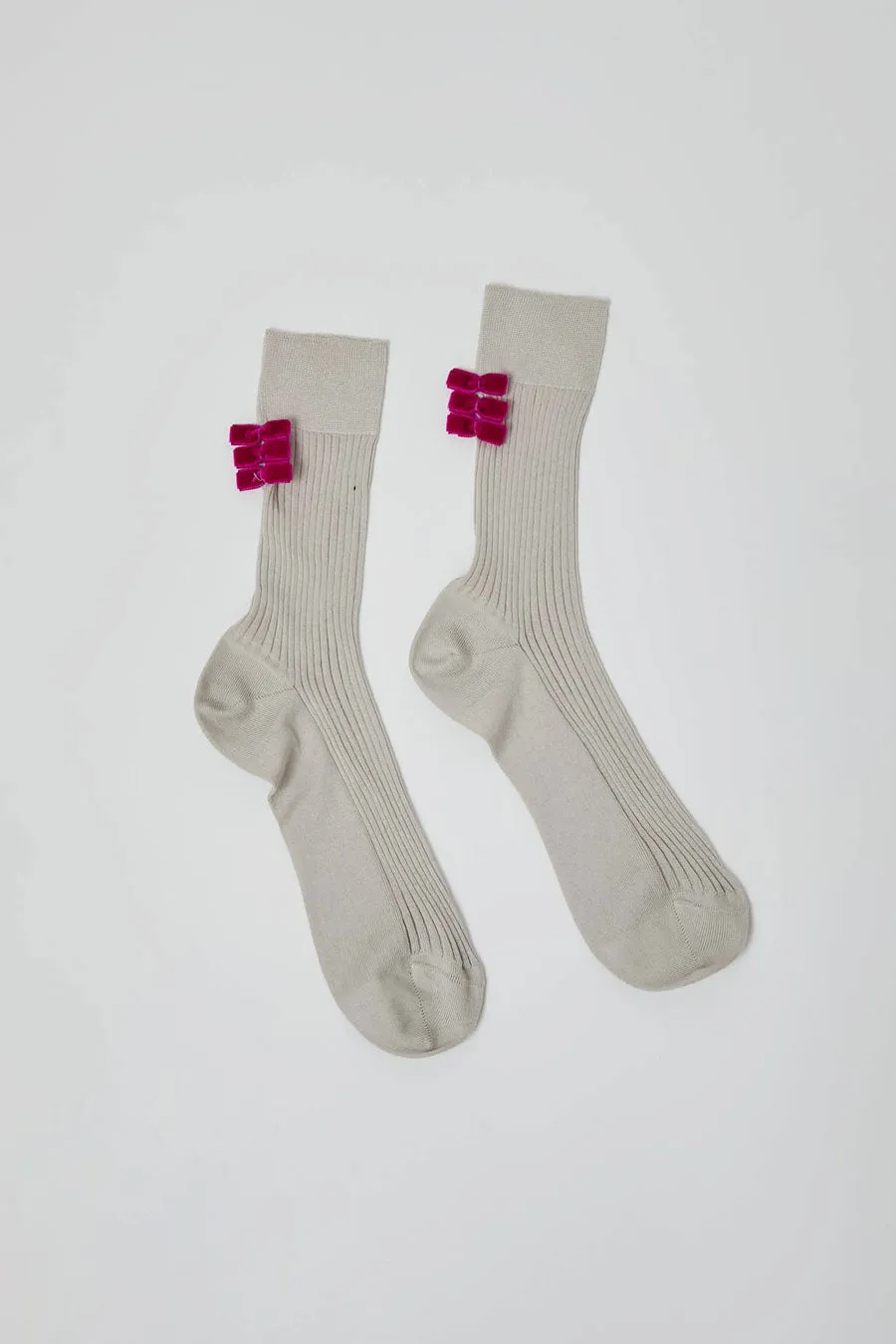 Maria La Rosa Poetry Socks in Ghiaccio sold by No. 6