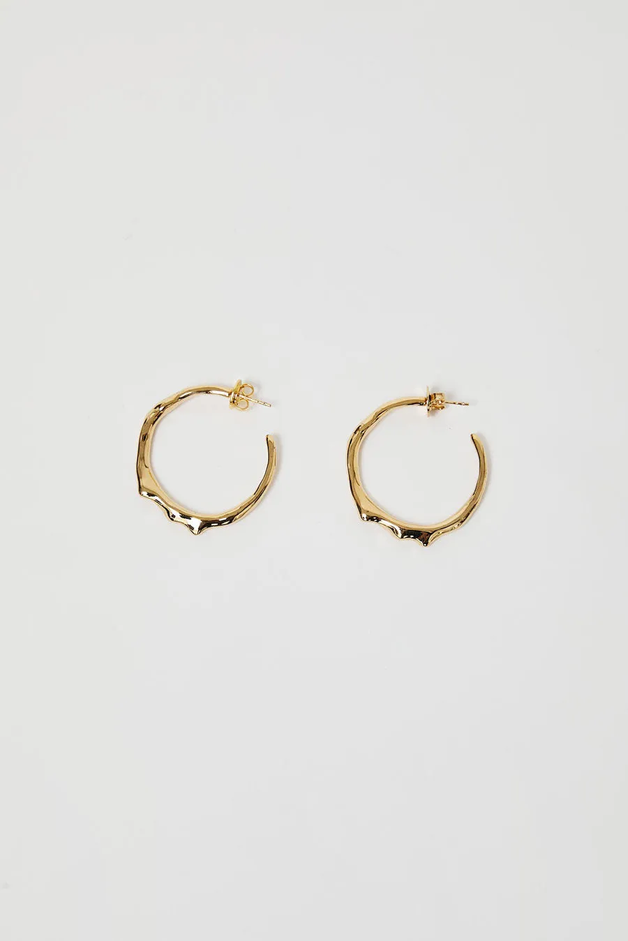 Hannah Jewett Large Wet Look Earrings in Gold Plated Brass sold by No. 6