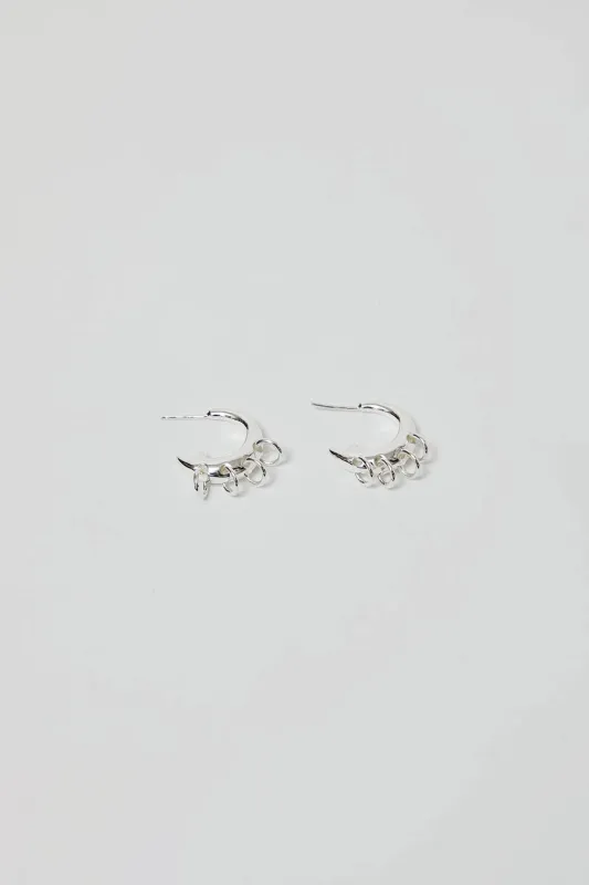 Hannah Jewett Hush Hoops in Sterling Silver made by No. 6