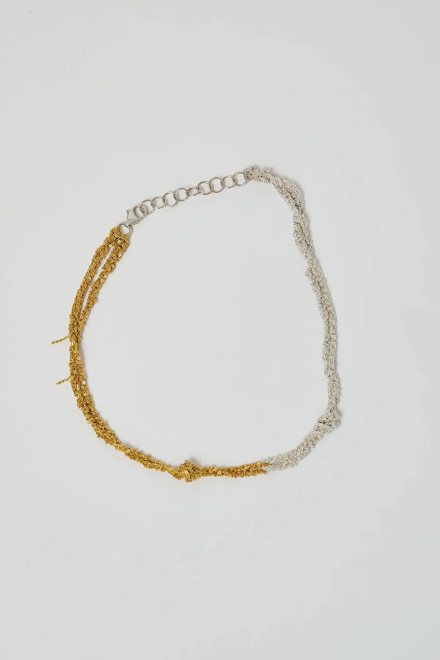 Arielle de Pinto Siamese Choker in Silver and Gold sold by No. 6