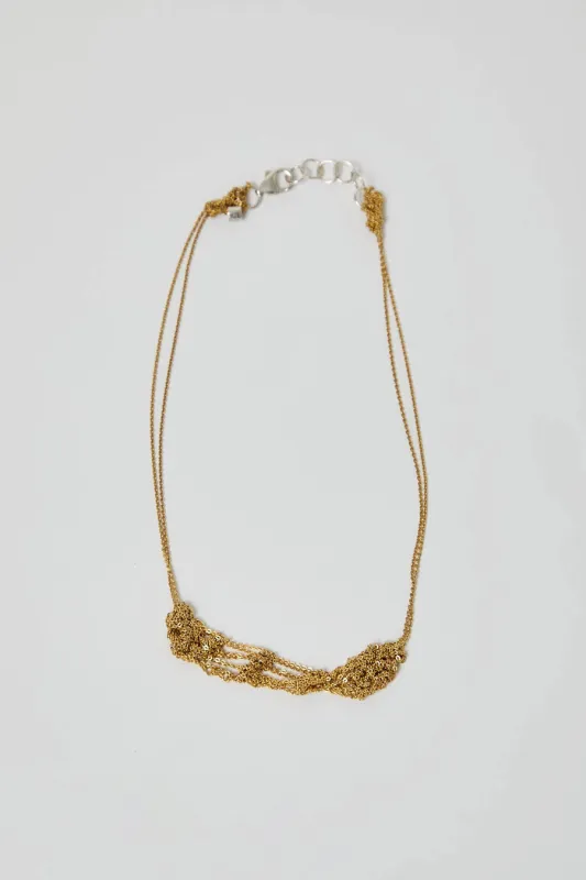 Arielle de Pinto Clasped Bare Frame Necklace in Gold sold by No. 6