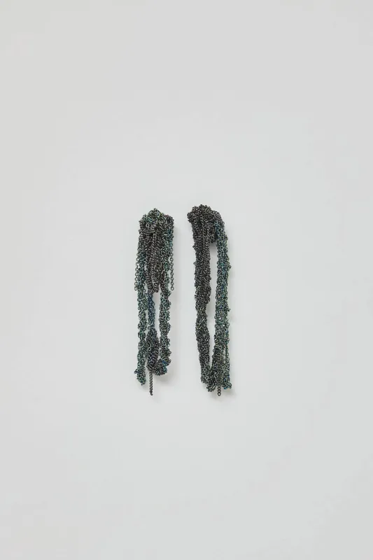 Arielle de Pinto 2-Tone Drip Earrings in Charcoal and Freedom Blue sold by No. 6