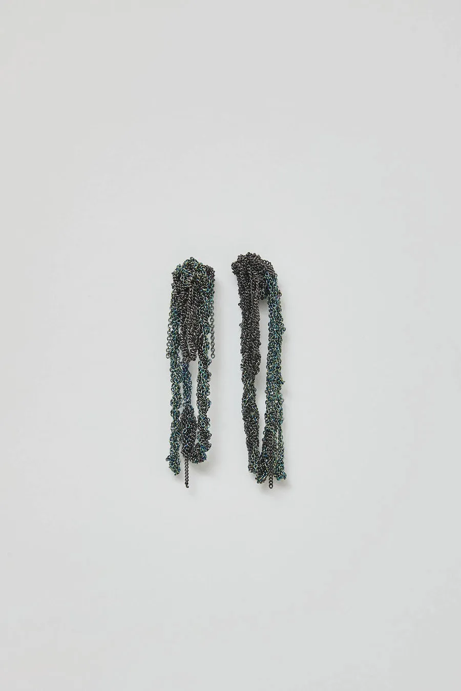 Arielle de Pinto 2-Tone Drip Earrings in Charcoal and Freedom Blue sold by No. 6