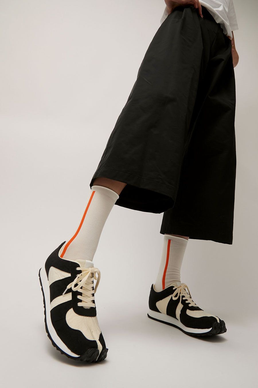 Tabito Tabi Line Socks in Natural and Orange sold by No. 6 product image thumbnail 4