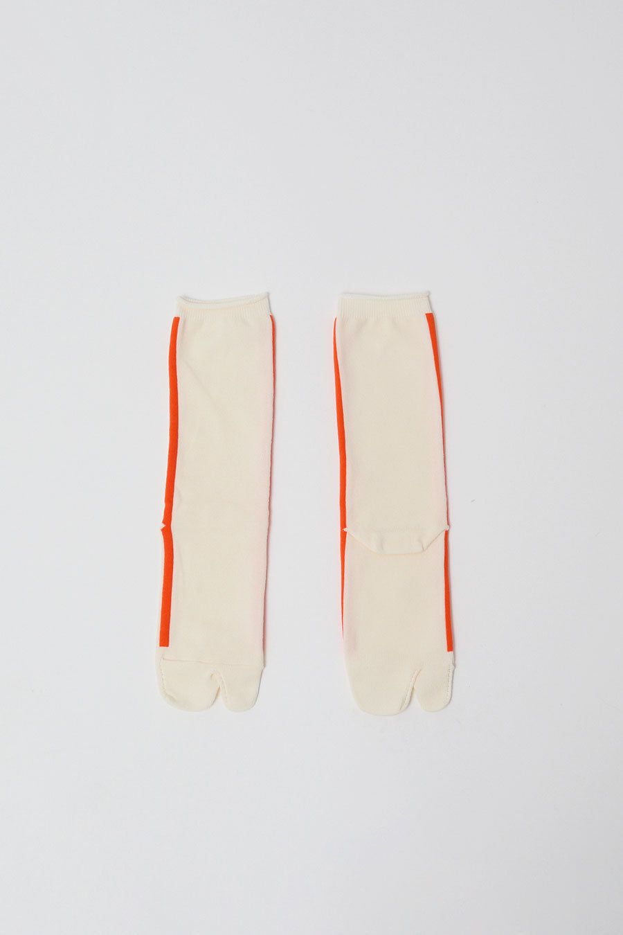 Tabito Tabi Line Socks in Natural and Orange sold by No. 6 product image thumbnail 3