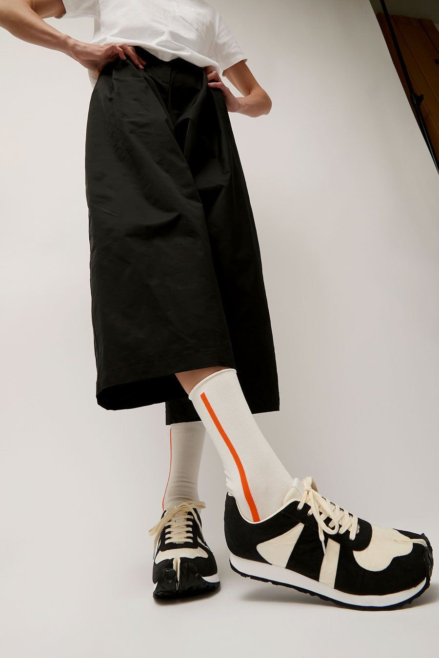 Tabito Tabi Line Socks in Natural and Orange sold by No. 6 product image thumbnail 5