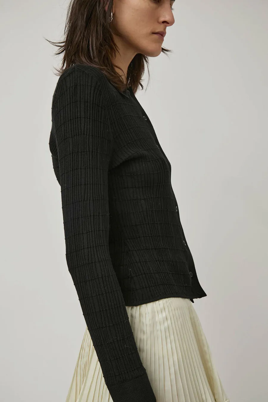 Nikki Chasin Knit Ruta Buttondown in Black sold by No. 6 product image thumbnail 2
