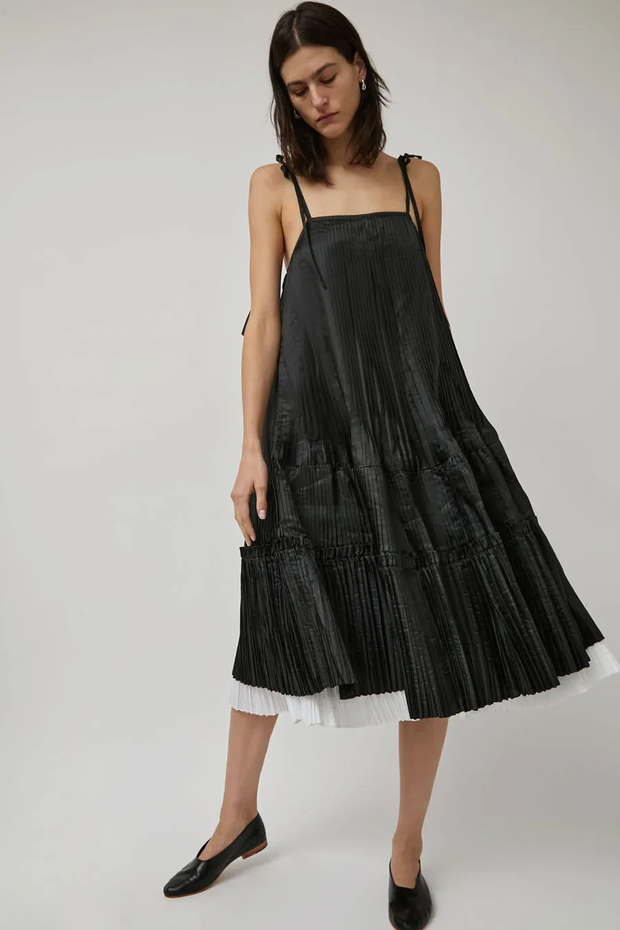 Nikki Chasin Octave Pleated Dress in Black sold by No. 6