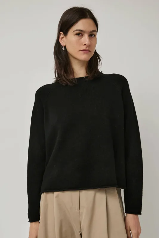 Nikki Chasin Iris Rollneck Pullover in Black made by No. 6