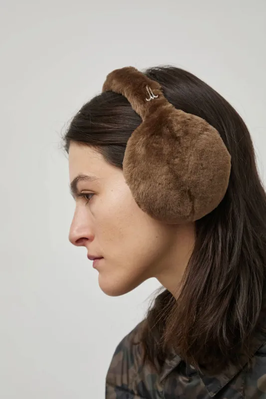 Muhlbauer Janis Lambskin Ear Muffs in Taupe sold by No. 6
