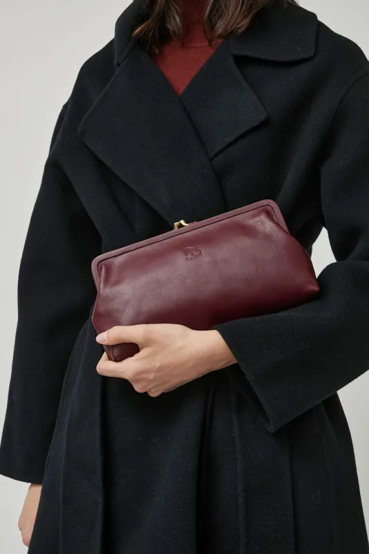 Il Bisonte Manuela Clutch in Amarena sold by No. 6