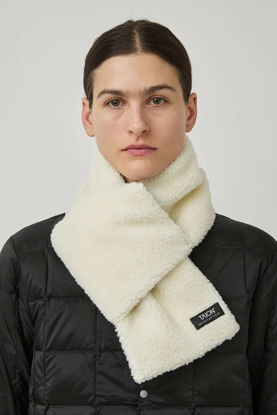 TAION Mountain Reversible Down x BOA Scarf in Navy and Ivory sold by No. 6 product image thumbnail 2