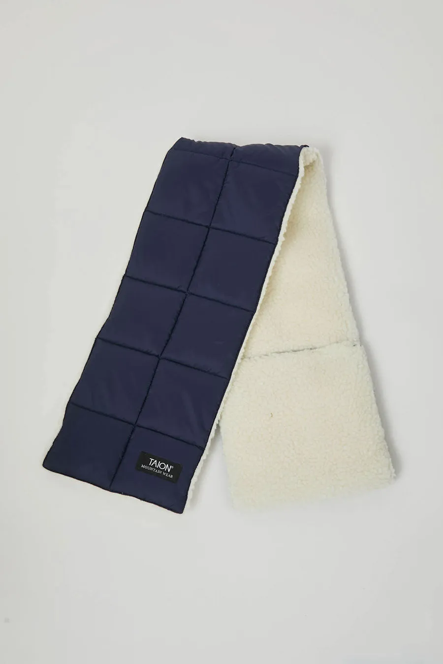 TAION Mountain Reversible Down x BOA Scarf in Navy and Ivory sold by No. 6 product image thumbnail 3
