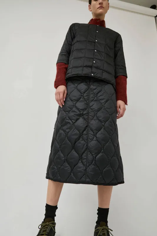 TAION Military Snap Button Down Skirt in Black sold by No. 6