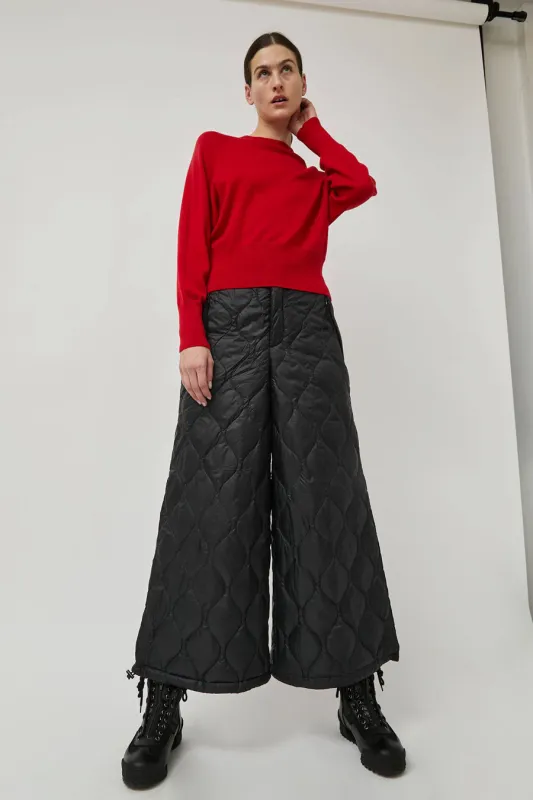 TAION Military Down Wide Leg Pants in Black sold by No. 6