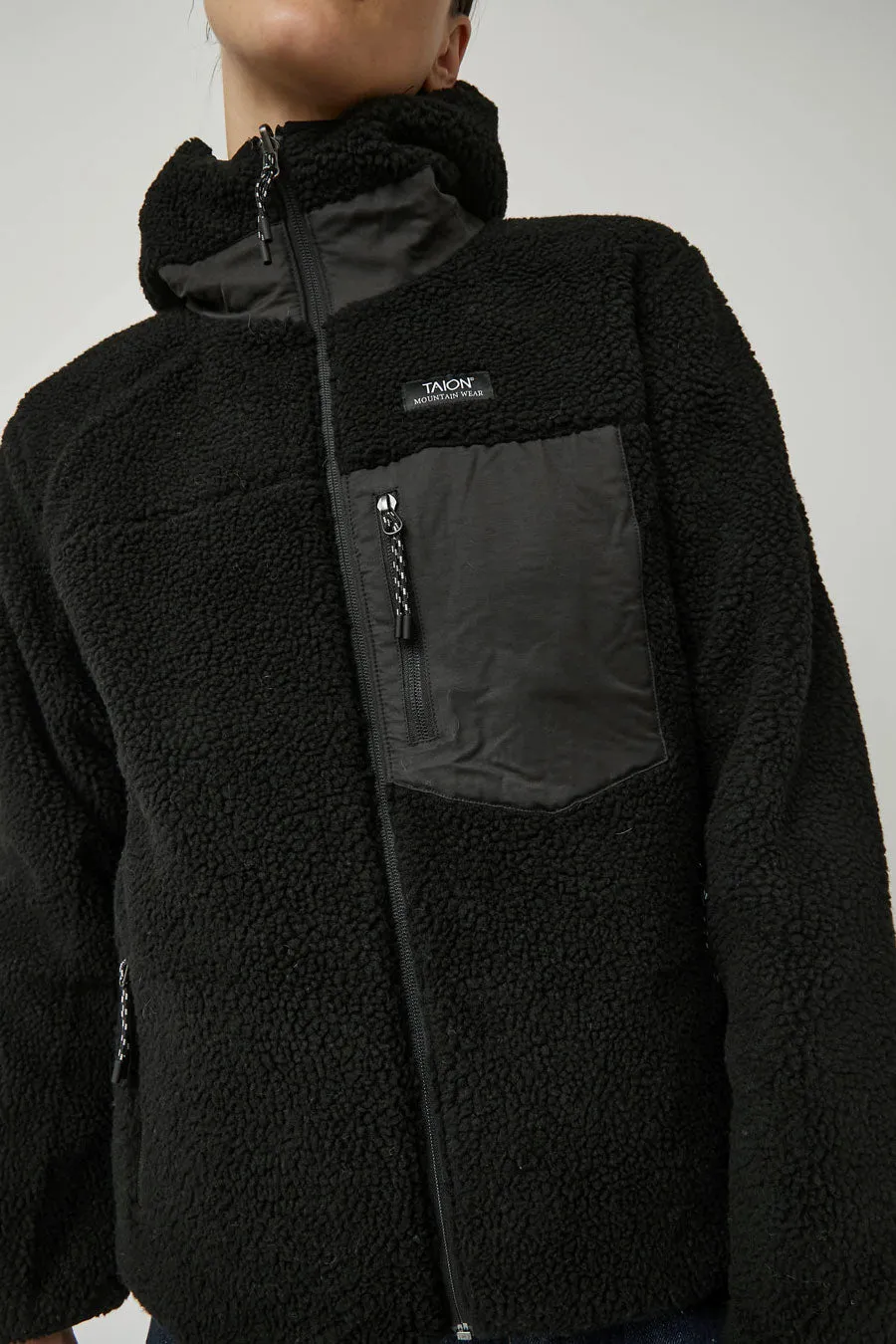 TAION Mountain Reversible Hood Jacket in Brushed Meadows and Black sold by No. 6 product image thumbnail 5
