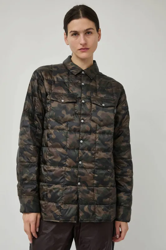 TAION W-Pocket Down Shirt in Regular Camo sold by No. 6