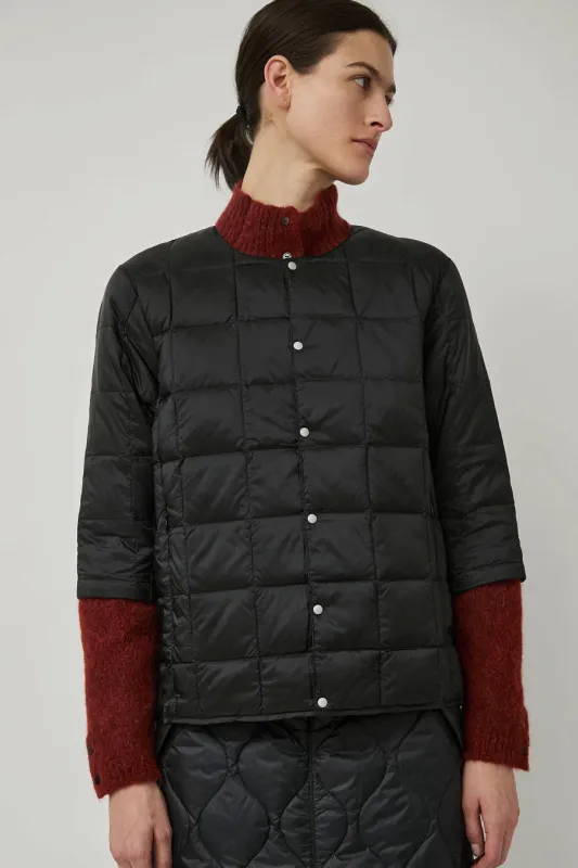 TAION Crew Neck Down 3/4 Sleeve in Black sold by No. 6