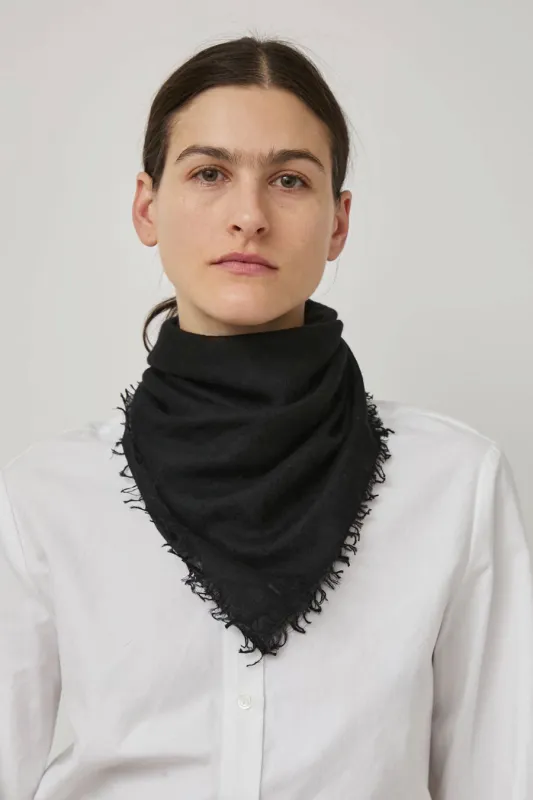 Meg Cohen Square Cashmere Whisper Scarf in Black sold by No. 6
