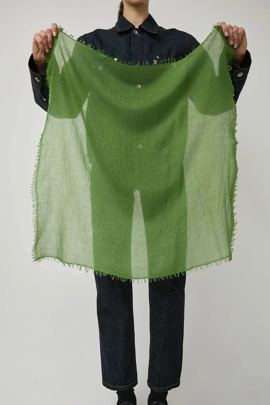 Meg Cohen Square Cashmere Whisper Scarf in Moss sold by No. 6 product image thumbnail 2