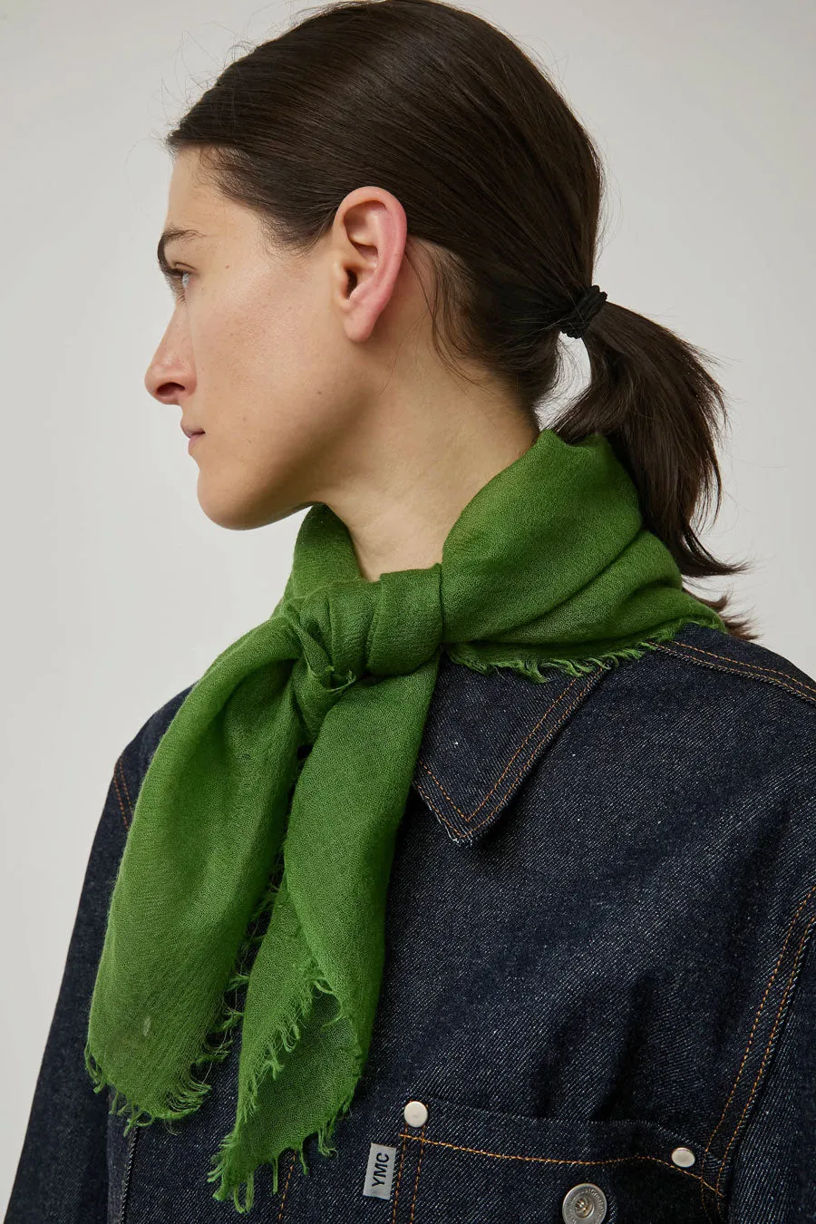 Meg Cohen Square Cashmere Whisper Scarf in Moss sold by No. 6 product image thumbnail 4