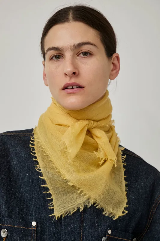 Meg Cohen Square Cashmere Whisper Scarf in Yellow sold by No. 6