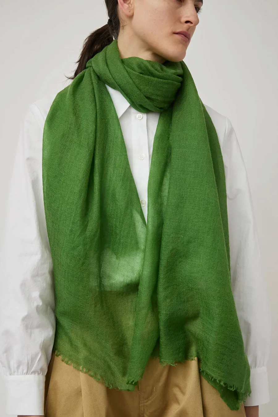 Meg Cohen Long Cashmere Whisper Scarf in Moss sold by No. 6 product image thumbnail 2