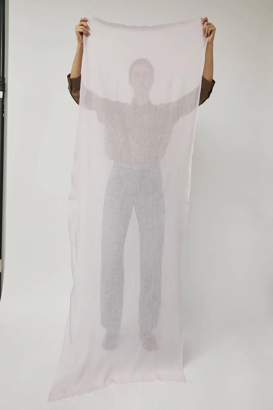 Meg Cohen Long Cashmere Whisper Scarf in Blush sold by No. 6 product image thumbnail 3