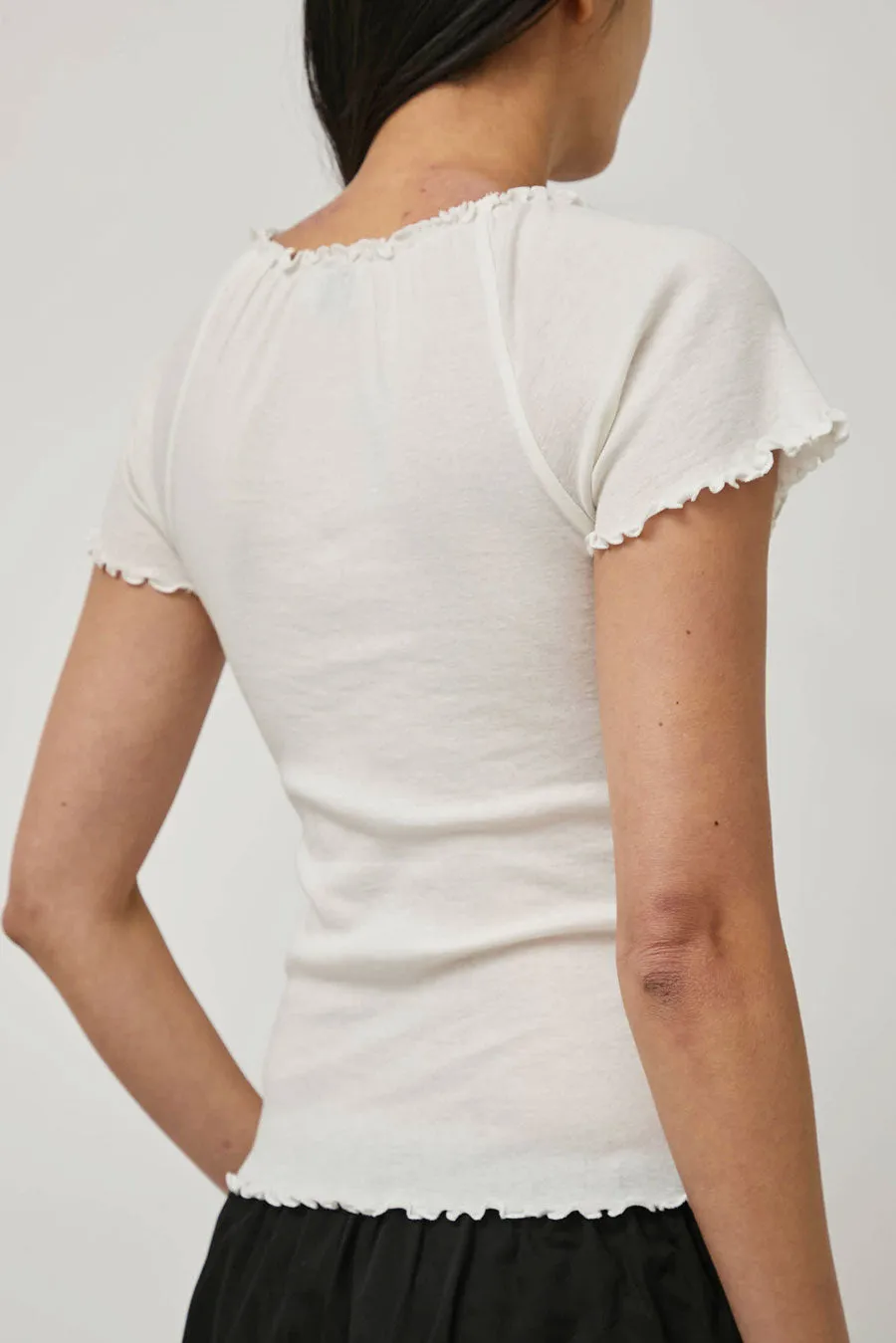 Deiji Studios Flounce Tee in Cream sold by No. 6 product image thumbnail 5