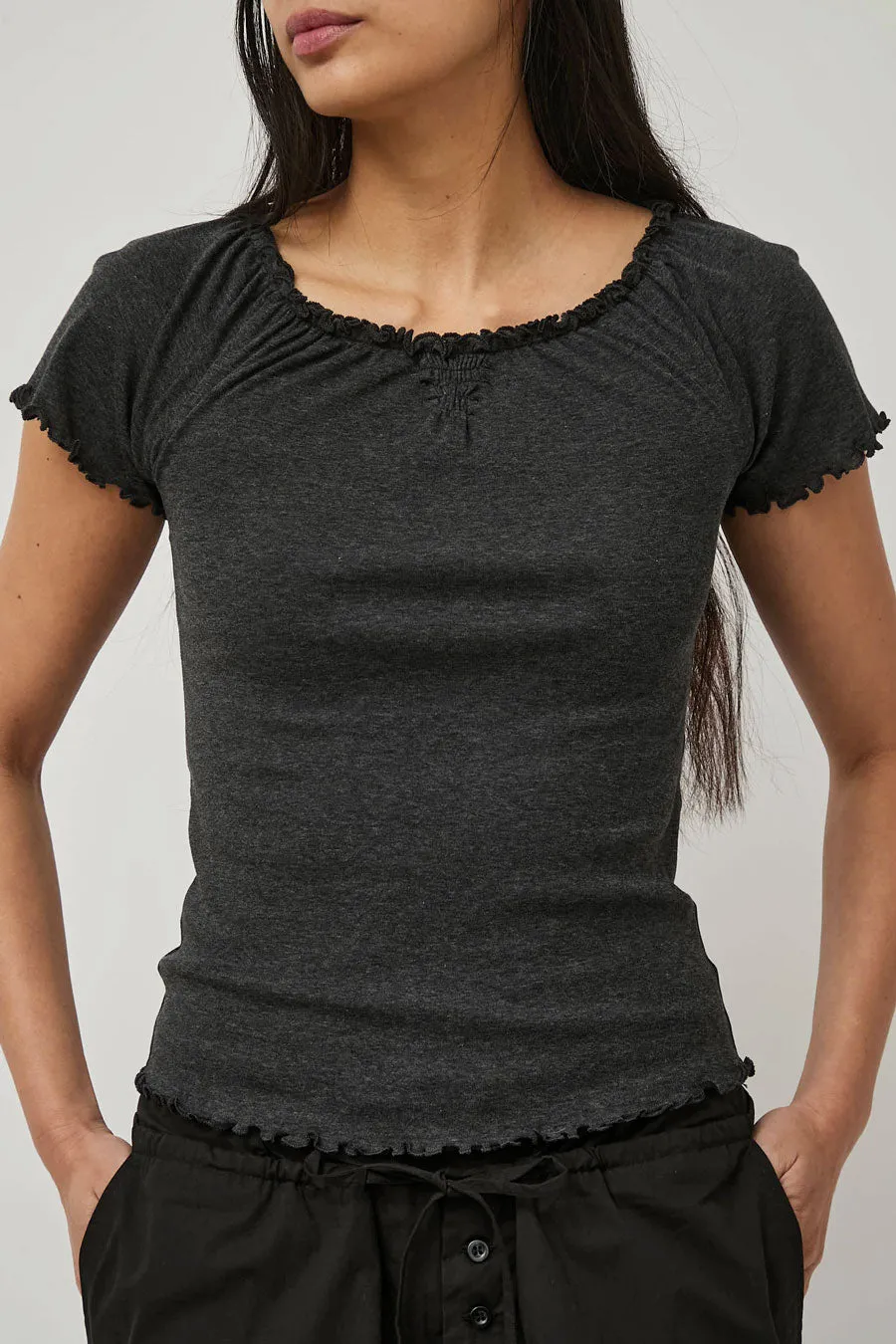 Deiji Studios Flounce Tee in Grey sold by No. 6