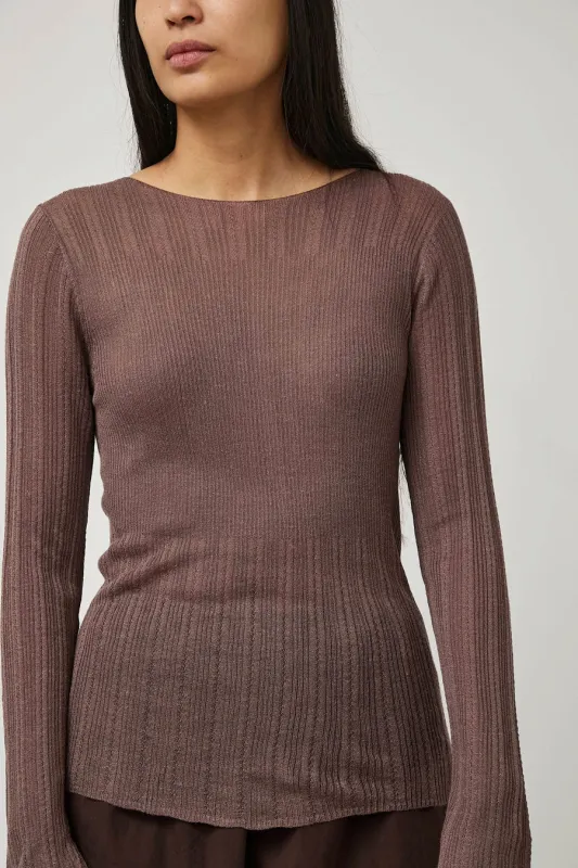 Deiji Studios Open Work Longsleeve in Hazel sold by No. 6