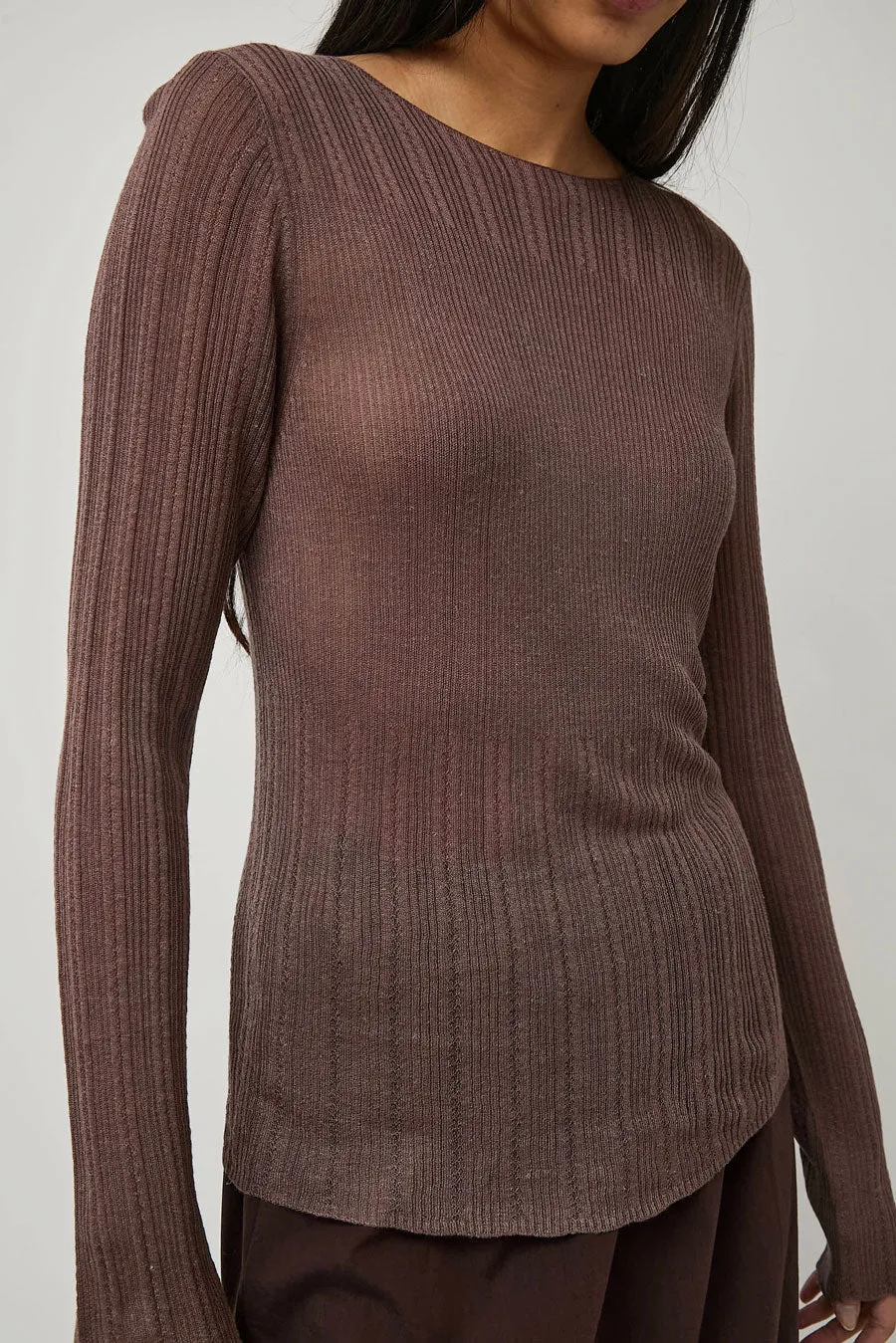 Deiji Studios Open Work Longsleeve in Hazel sold by No. 6 product image thumbnail 3