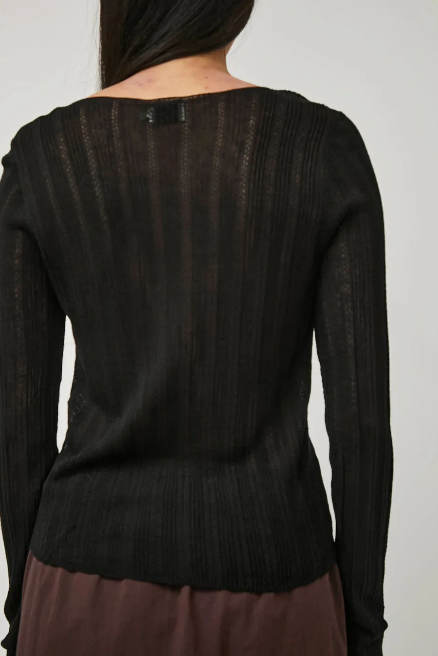 Deiji Studios Open Work Longsleeve in Black sold by No. 6 product image thumbnail 5
