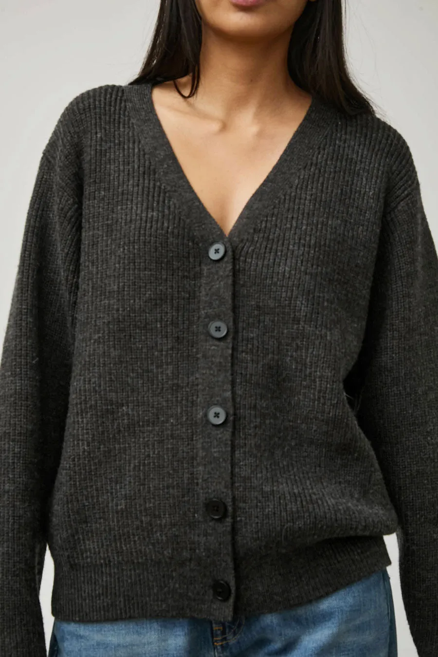 Deiji Studios Flounce Cardigan in Charcoal sold by No. 6 product image thumbnail 3