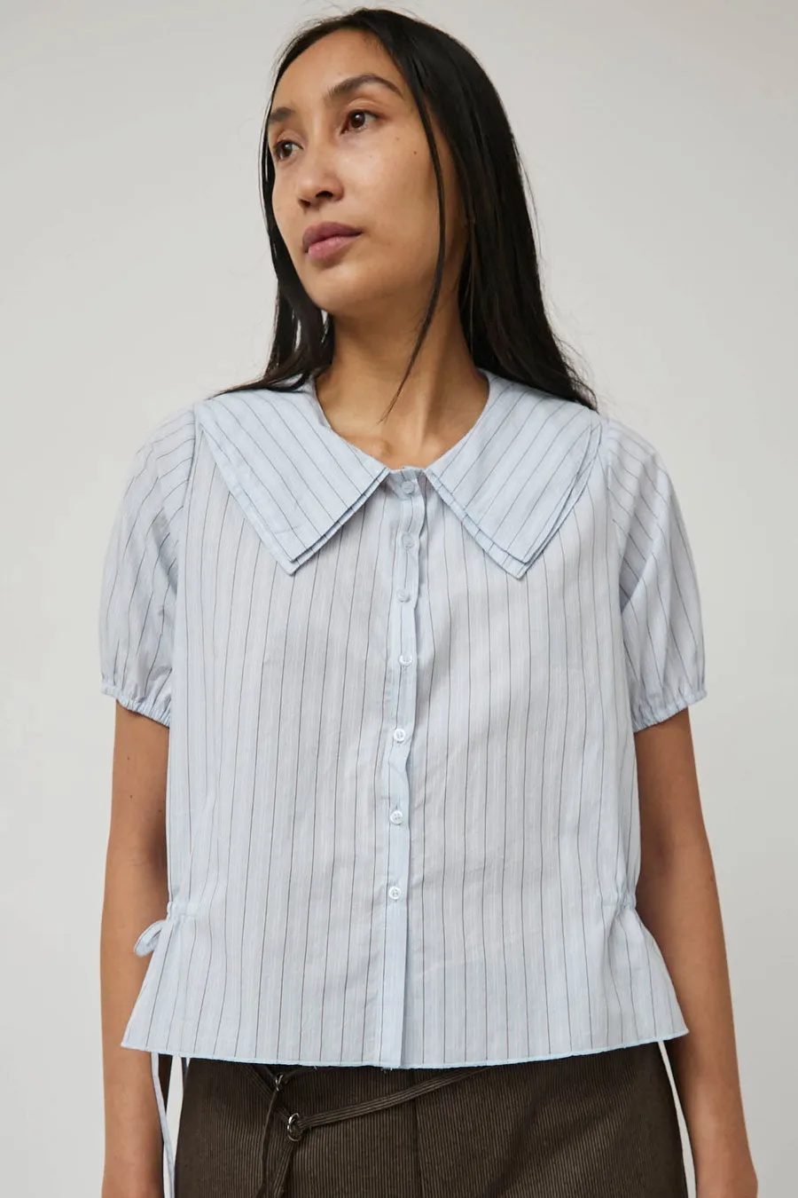 Deiji Studios Double Collar Shirt in Mineral Stripe sold by No. 6