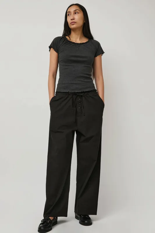 Deiji Studios Two Band Pant in Black sold by No. 6