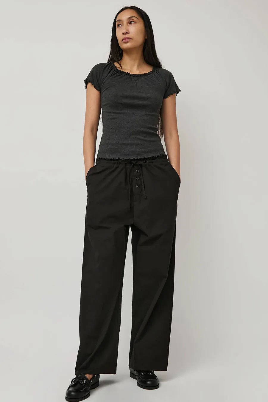 Deiji Studios Two Band Pant in Black sold by No. 6