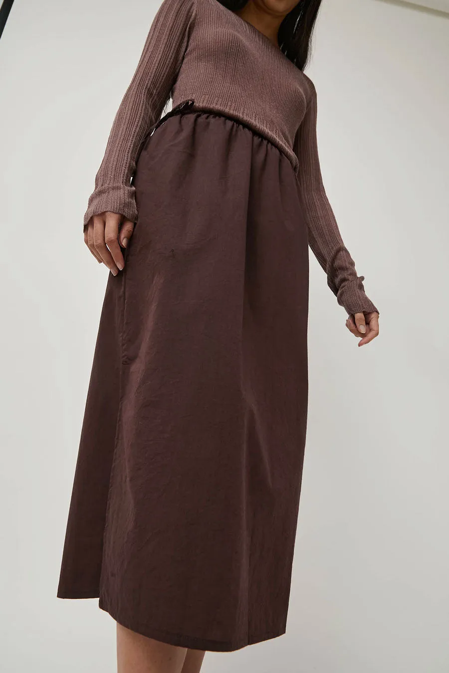 Deiji Studios Mid Day Skirt in Umber sold by No. 6