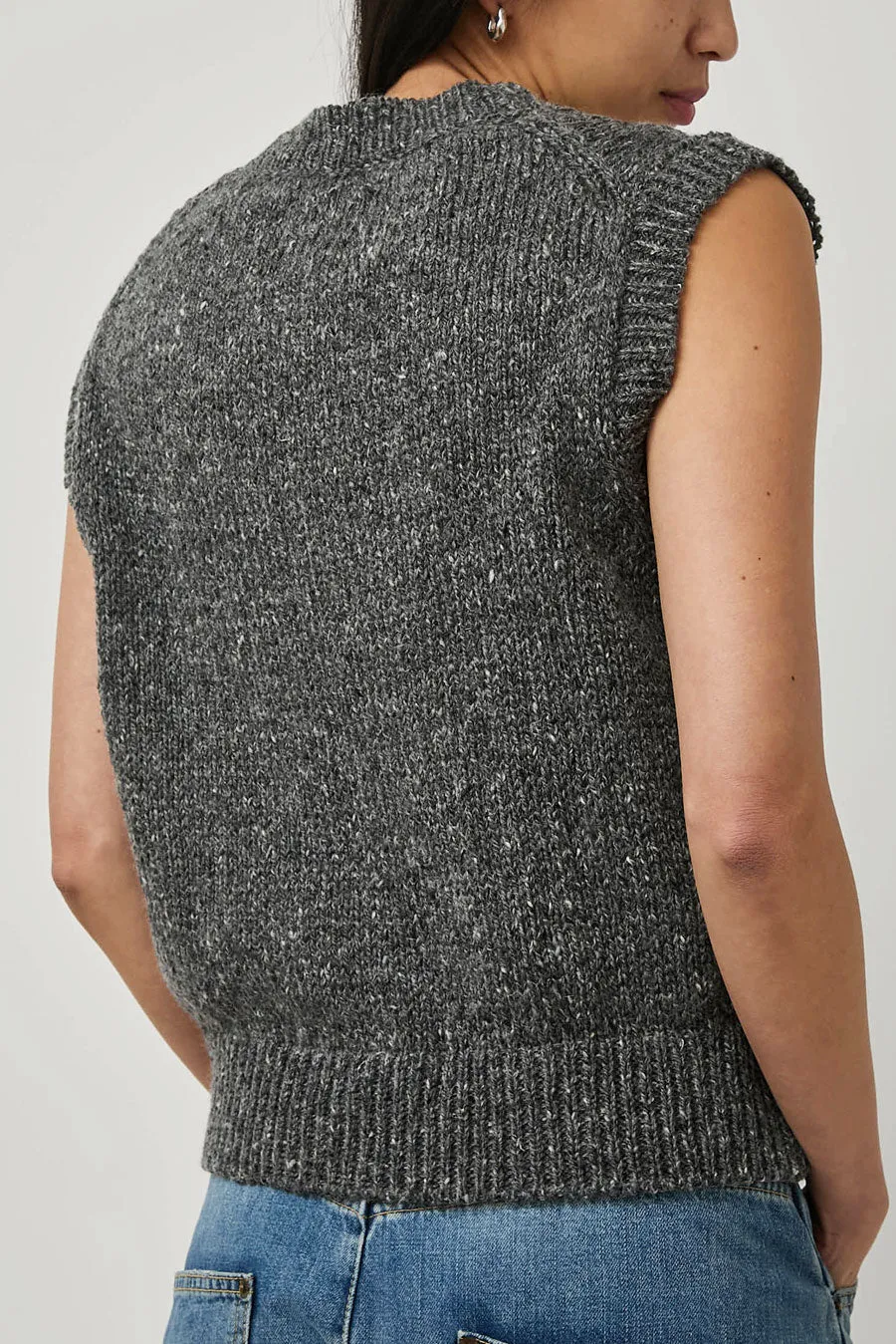 HOWLIN' Lost my Sleeves Knit Vest in Charcoal sold by No. 6 product image thumbnail 5