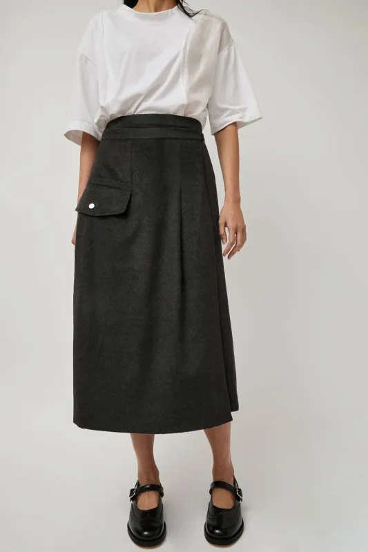ARCS Ten Skirt in Charcoal made by No. 6