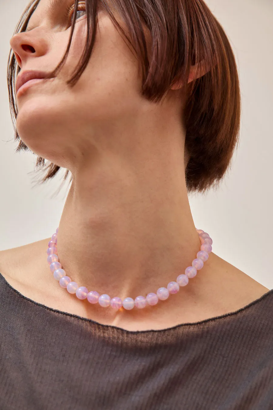 Sisi Joia Marie Necklace in Opaline Pink sold by No. 6