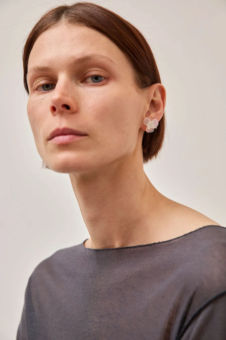 Sisi Joia Pensée Earrings in Opaline White sold by No. 6
