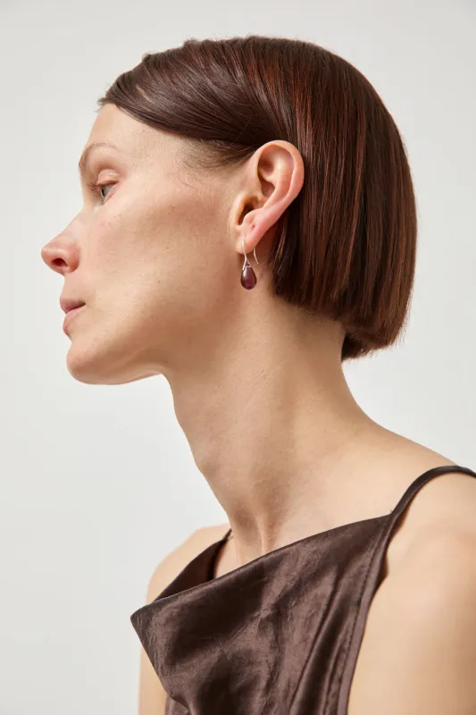 Sisi Joia Gota Mini Earrings in Purple and Silver sold by No. 6