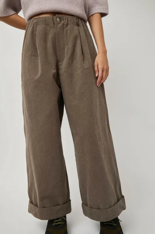 Lauren Manoogian Canvas Trouser in Washed Cinder sold by No. 6