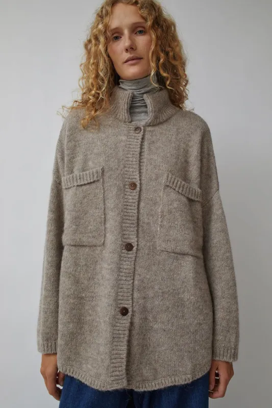 CORDERA Baby Alpaca Polo Jacket in Taupe sold by No. 6