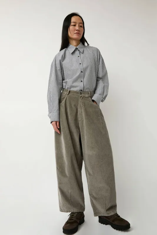 CORDERA Corduroy Baggy Pants in Cobblestone sold by No. 6