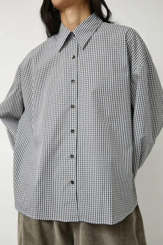 CORDERA Oversized Shirt in Vichy Grey sold by No. 6