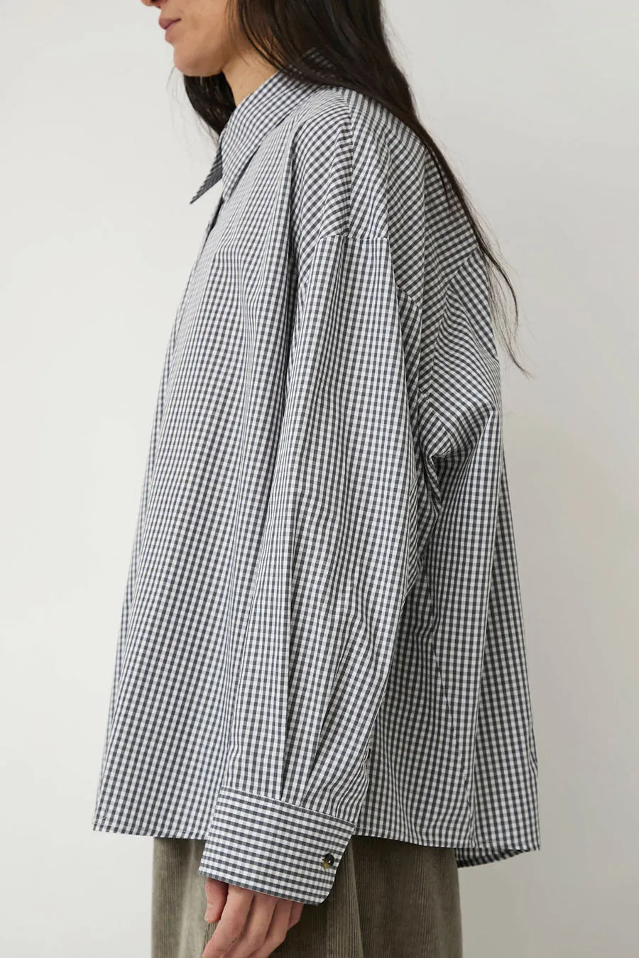 CORDERA Oversized Shirt in Vichy Grey sold by No. 6 product image thumbnail 2