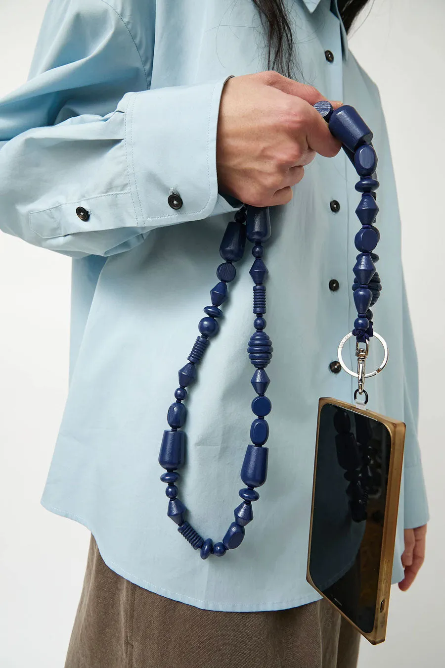 Ina Seifart Perlenmix Handykette Phone Necklace in Blueberry sold by No. 6