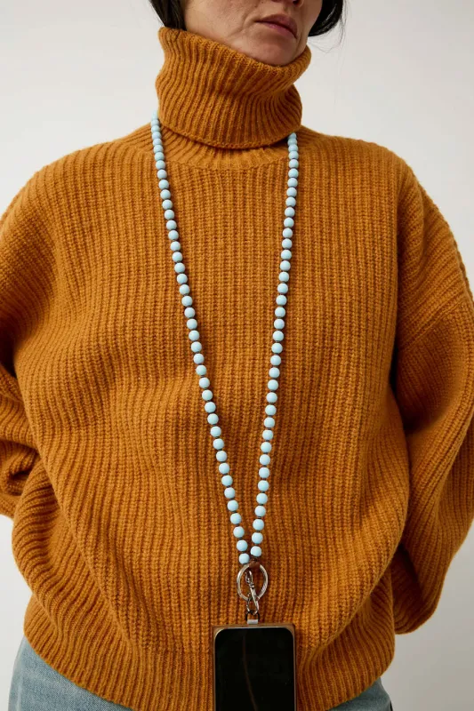 Ina Seifart Handykette Phone Necklace in Pastel Blue and Mocca sold by No. 6